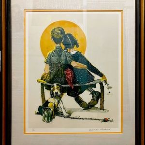 SOLD// Norman  Rockwells Young Spooners